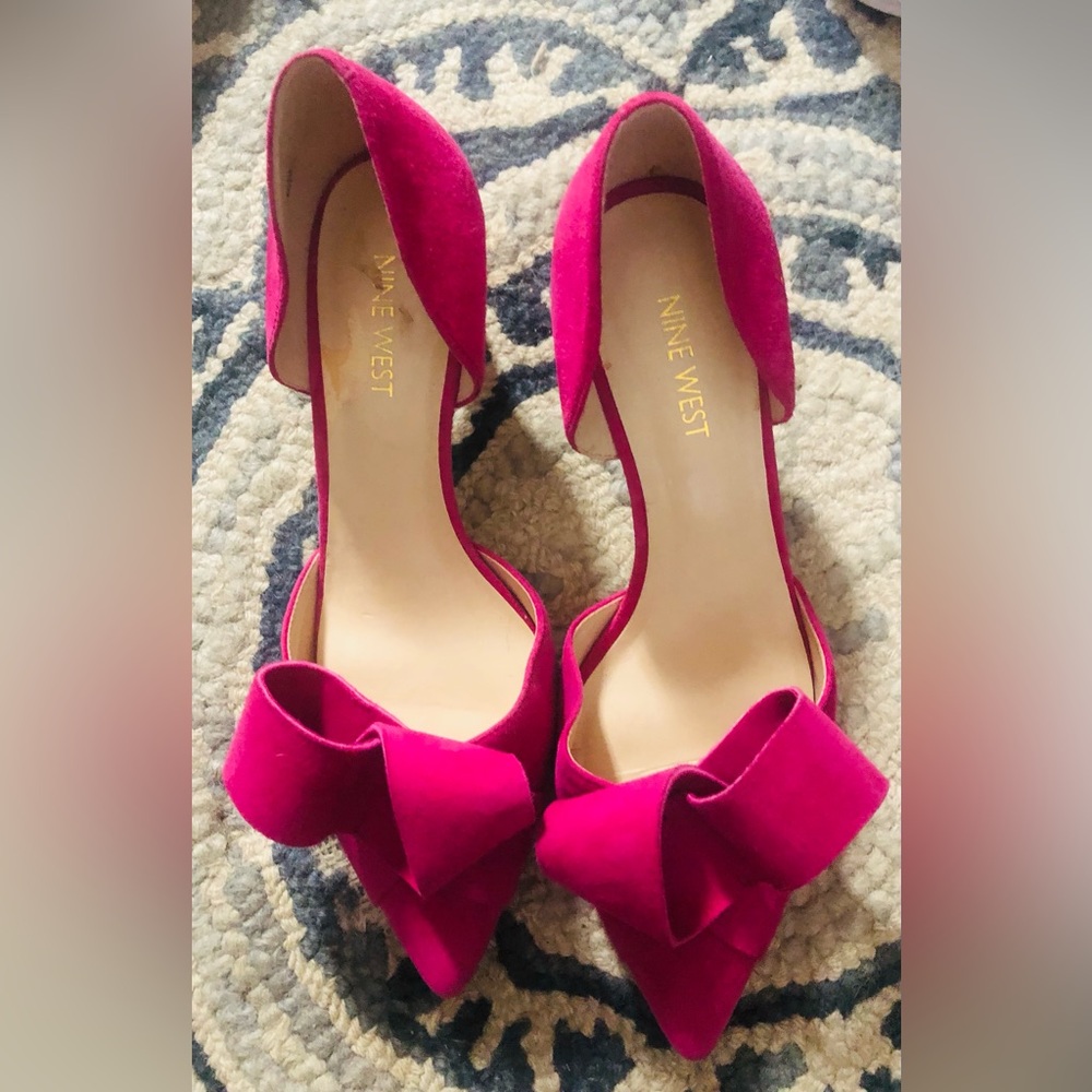 Nine West Hot Pink Heels 7